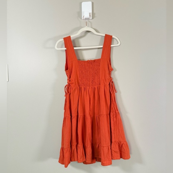 Lost + Wander • NWT Orange‎ Miss Marmalade Tiered Mini Dress Sz XS Smocked - Picture 13 of 16